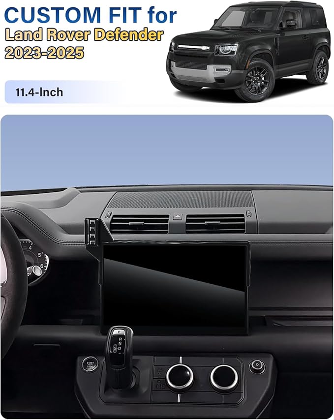 SKYLOTEC Car Phone Holder for Land Rover Defender 2023 2024 2025 Accessories 11.4-Inch Screen Fixed Clip, Automobile Cradles Phone Mount, Cell Phone Base Not Block Air Vent