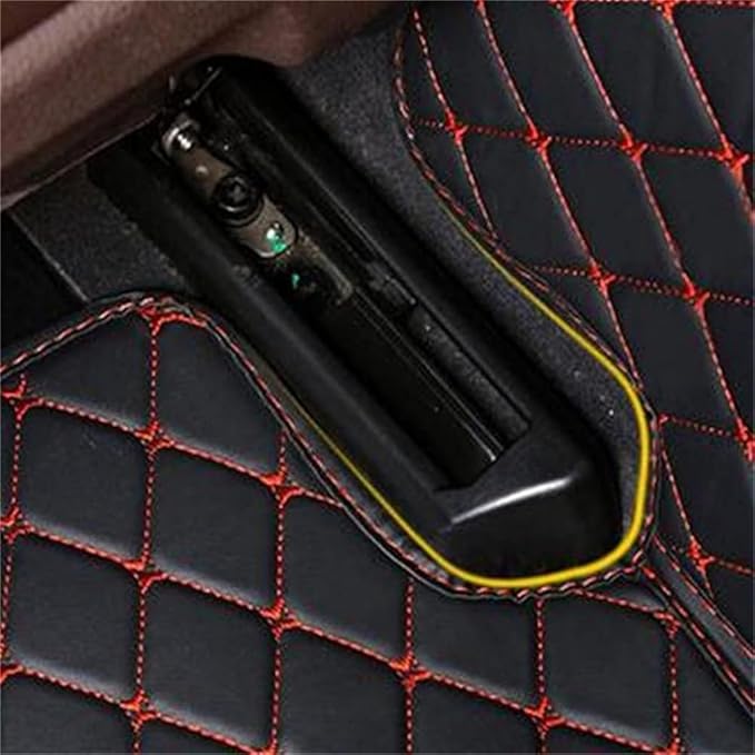 Custom Car Mats All Weather Fit Automotive Floor Mats PU Leather Protector Mat for Most Sedan, SUV, Truck Floor Mats (Black and Gray Side)