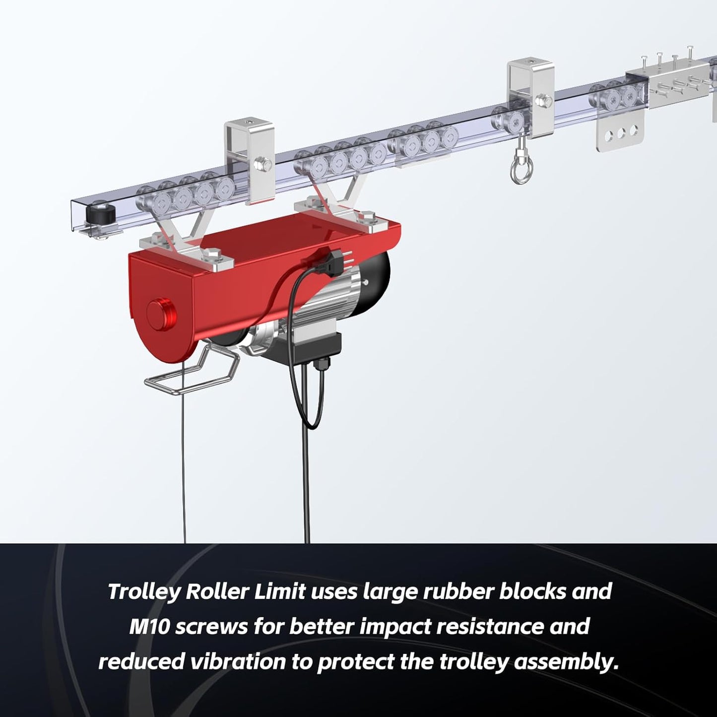SKTREX Trolley Roller Wheels Limit Trolley Assembly Positioning for Unistrut Strut Channel with 1-5/8" Wide and All 1-5/8" or Taller Strut Channel Pack of 2