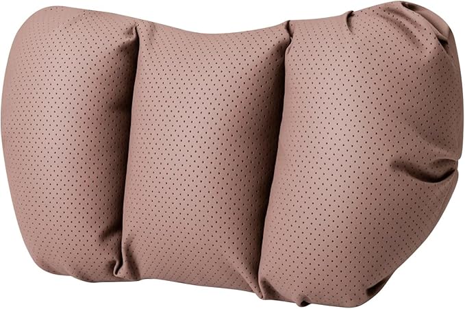 Car Neck Pillow & Lumbar Support for Porsche Cayenne Type 958.2 2015-2018 Ergonomic Breathable Mesh Auto Seat Back Cushion Headrest,Brown-Neck Pillow