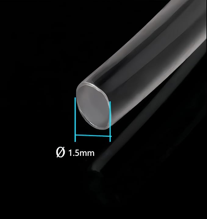 1Pcs PMMA Side-Light Optical Fiber Cable 1.5mm(0.06in) *3.5M(11.48ft) for LED Light Guide in Home, Hotel.