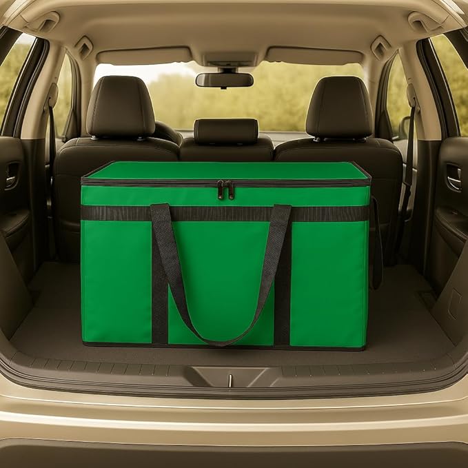 Bodaon 2-Pack Insulated Food Delivery Bag, XXXL Grocery Shopping/Catering/Bags, Rideshare Delivery Bag, Cold/Hot Styrofoam Carrier for Travel/Car, Warmer/Frozen