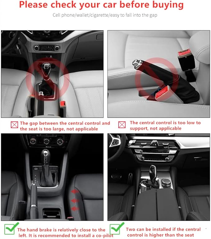 JEYODA Car Seat Gap Filler Organizer, Car Organizer Front Seat，Pack Auto Console Side Storage Box with Cup Holders，Car Organizers and Storage for Holding Phone, Sunglasses, Wallet 1PC (red)