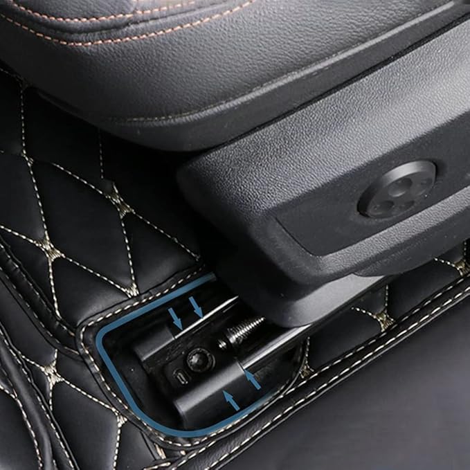 Custom Car Floor Mats Fit for 99% Sedan SUV Sports Car Full Coverage Pads Leather Floor Liners Mat Women Men (Beige)