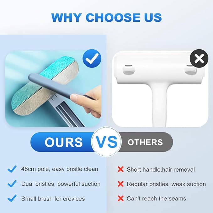 Moonboat Multifunctional Hair Removal Brush, Cleaner Pro Pet Hair, Cat Dog Hair Broom Lint Remover Scraper, Suitable for Carpet Rugs Bed Couch Curtains (B-1PC)
