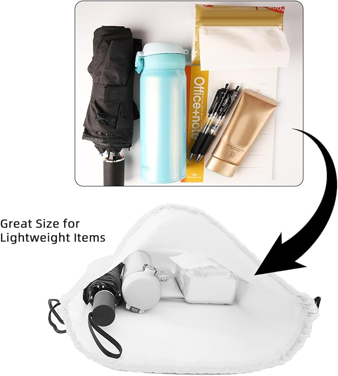 GoodtoU Drawstring Bags, Nylon Backpacks with Drawstring for Sport, Traveling, Team (White, 16Pcs)