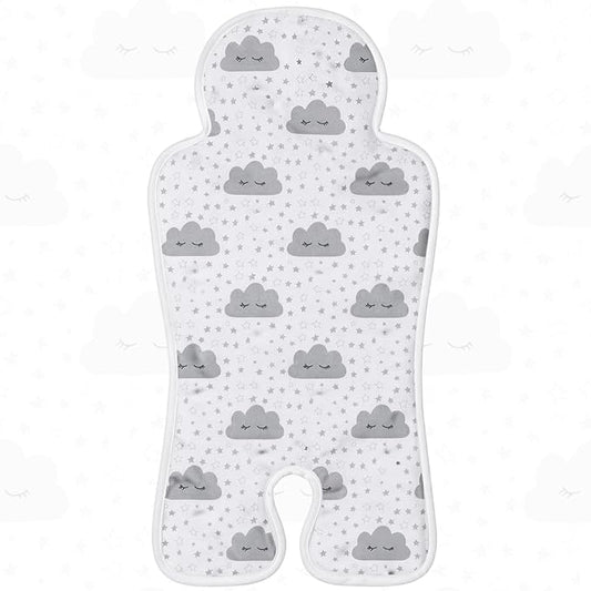 Pinkunn Gel Car Seat Baby Cooling Pad for Summer Breathable Stroller Cooler Pad Multifunctional Carseat Cooling Mat for Baby Child Dining Chair Safety Seat Stroller (White,Cloud)