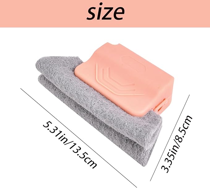 2026 New Magic Window Track Cleaner, Window Groove Cleaning Brush Tools Set, for Cleaning Tile Grout, Louver Blades, Car Air Conditioning Vents, and Narrow Gaps (3pcs Pink)