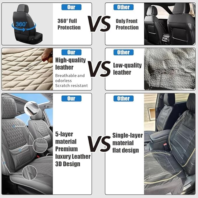 Front Seat Car Seat Covers Custom Fit for Chevrolet/Chevy HHR 2006-2011 - Premium Faux Leather with Lumbar Support | Breathable, Waterproof, Anti-Slip, Durable (Pink,Front Seat)