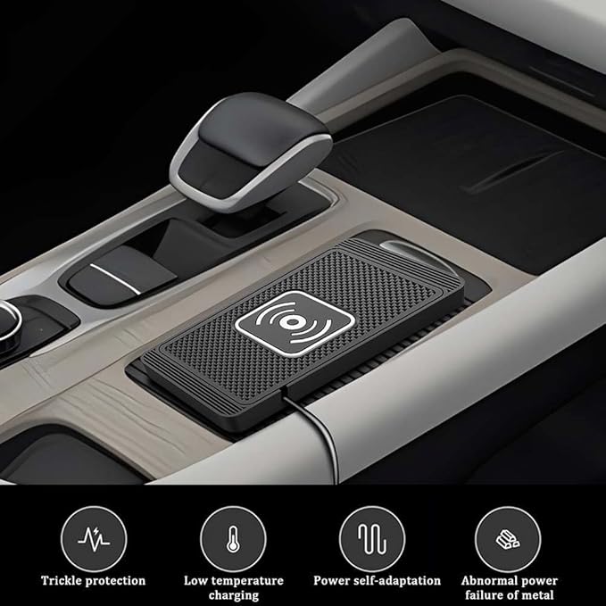 Wireless Car Charger Pad for Nissan Armada 2005-2026, Type-C/USB 15W Car Wireless Charger Non-Slip Cordless Charging Mat Car Accessories, B-30cm Type-C Interface