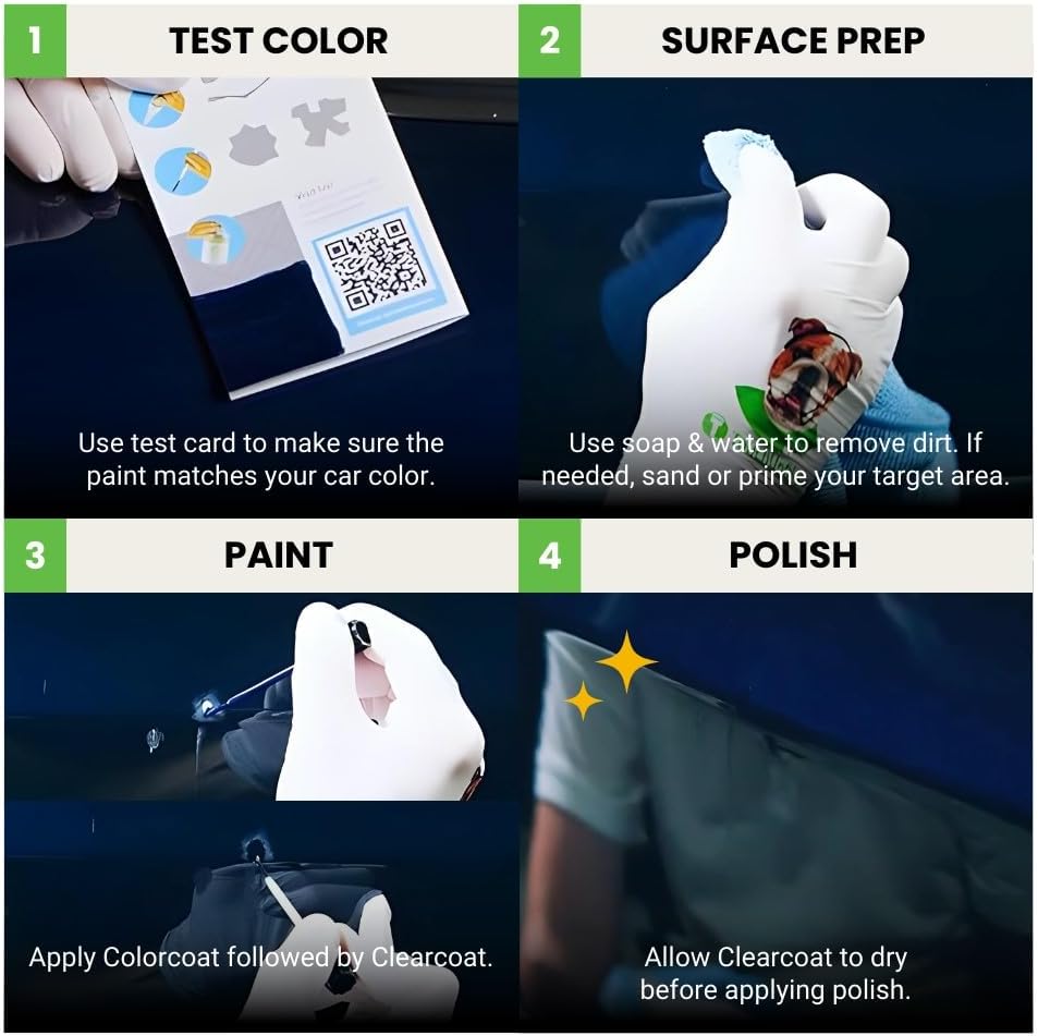 TouchUpDirect 8T0 Blazing Blue Metallic Compatible with Toyota Exact Match Touch Up Paint Brush - Preferred Kit