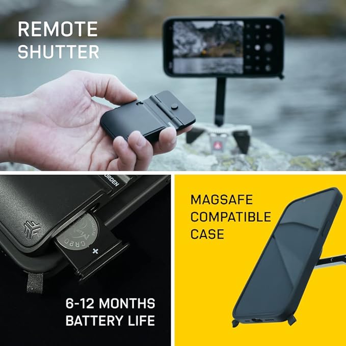 FJORDEN Pro Bundle for iPhone 13 Pro - Includes Fjorden Camera Grip, MagSafe iPhone Case, Wrist Strap & Carry Case - Shoot Like A Pro with Your iPhone