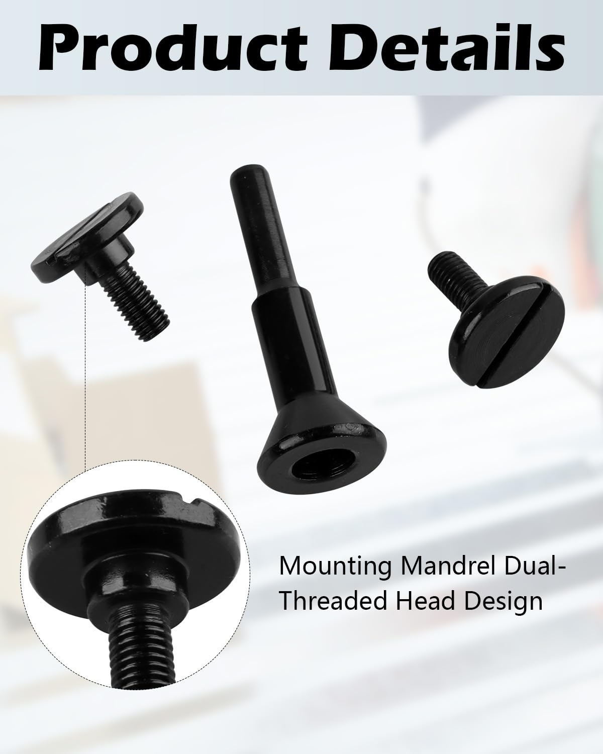 Die Grinder Accessories 3/8" & 1/4" Arbor Hole, 8 Pack Mounting Mandrel for Die Grinder Cut Off Wheel Drill Bits Tool