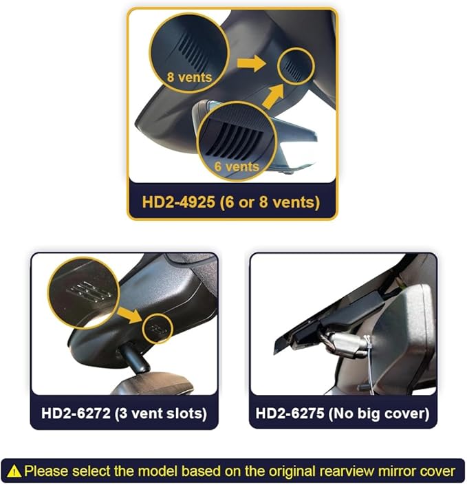 Fitcamx Front 4K+Rear 1080P Dash Cam Adapts for Chevy Tahoe 2021-2026 (HD2-4925, 6 or 8 Vents) LS LT RST Premier High Country, OEM Style, Dual HD Video, WiFi&APP, Loop Recording, G-Sensor, 128GB Card