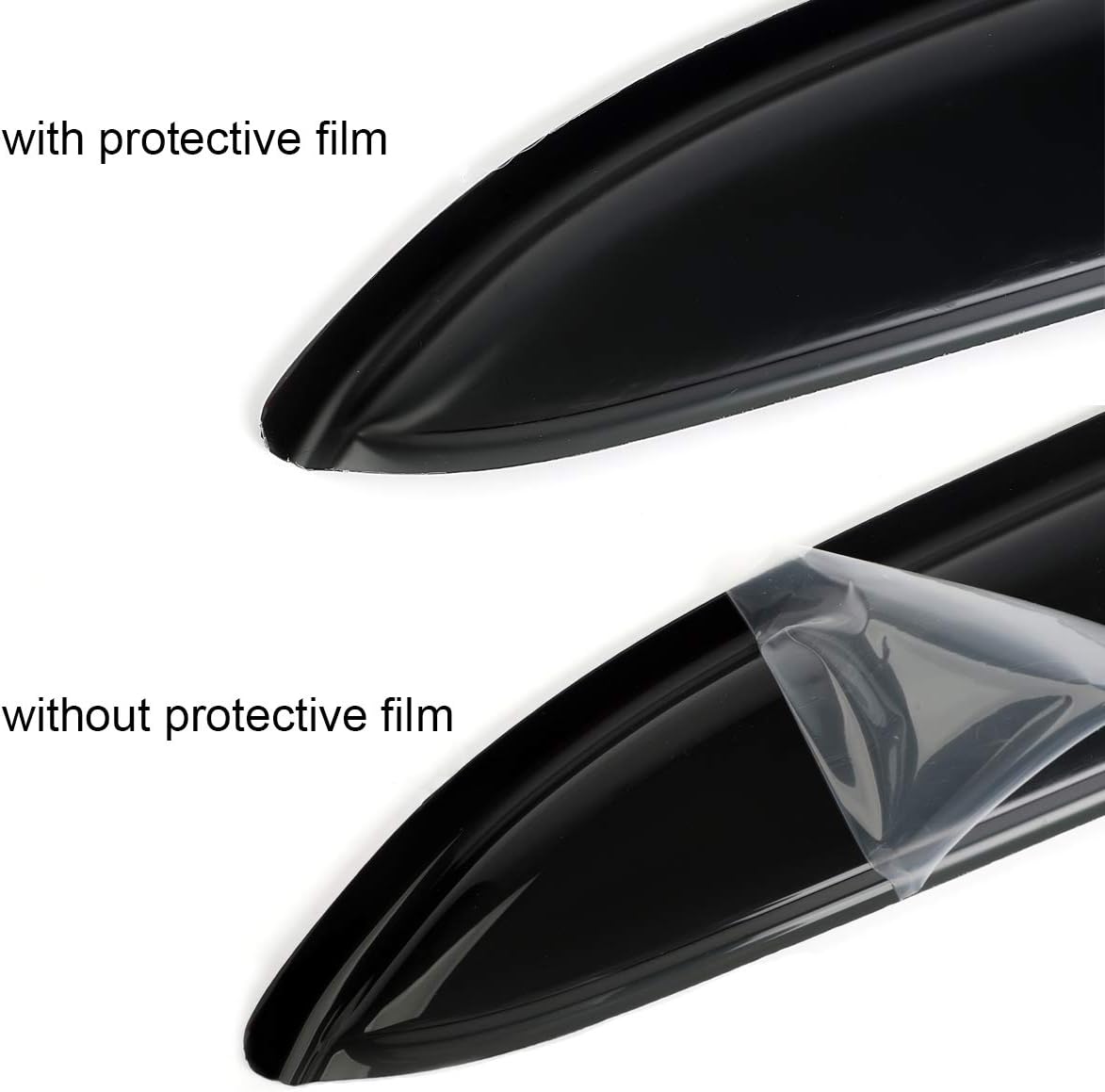 94252 Side Window Visor Wind Vent Deflector Rain Guard fit for 2011-2021 Jeep Grand Cherokee,4 pcs Outside Mount Tape-on Shatterproof Dark Smoke Window Shades