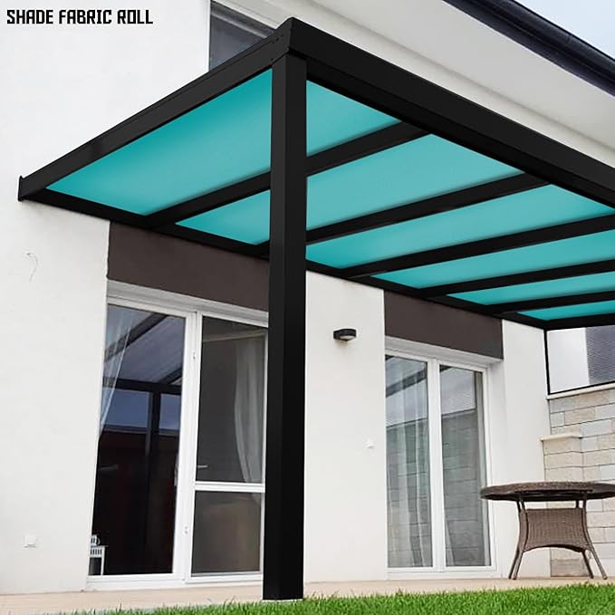 TANG Sun Shade Fabric Roll 8'x58' Shade Cloth for Garden Turquoise Green HDPE Mesh Shading Pergola Cover Replacement Canopy, 95% Blockage Sunshades for Outdoor Patio Backyard Plant