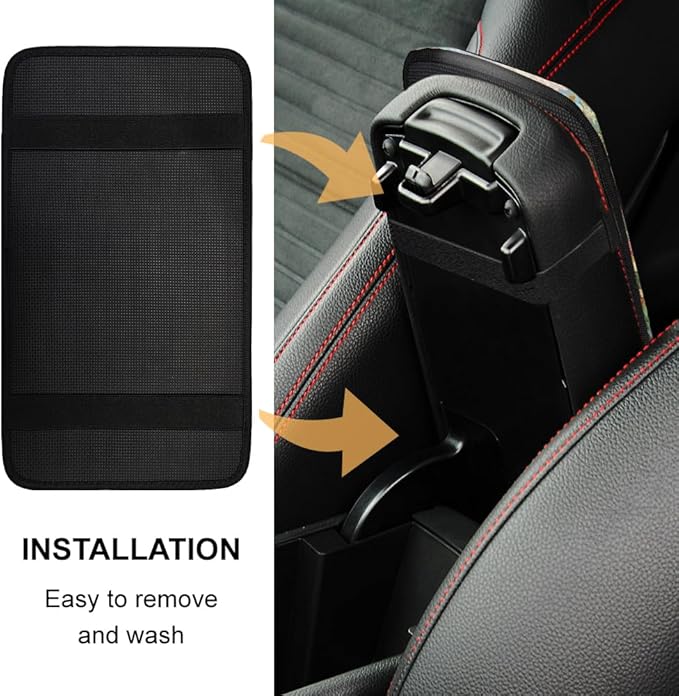 1pc Center Console Armrest Cover Pad 12.6x7.5 inch Highland Cow Neoprene Car Armrest Cushion Waterproof Armrests Seat Box Cover Protector for Universal Cars Vehicles SUVs