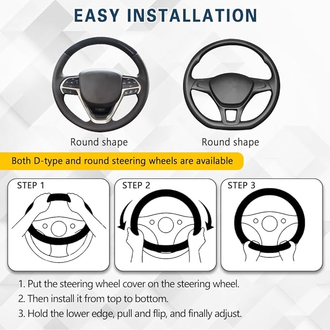Car Steering Wheel Cover, Steering Wheel Accessories, Universal 15 Inch Microfiber Breathable LCE Silk, Car Accessories Breathable Anti-Slip Protector Universal for SUV Sedan Truck (Pink)
