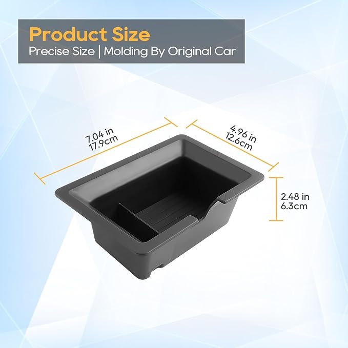 LFOTPP Center Console Organizer Tray for 2025 2026 K5 (LXS/GT-Line/GT/EX), Armrest Storage Box Insert, OEM Fit, Non-Slip Waterproof Center Car Interior Accessory - Black