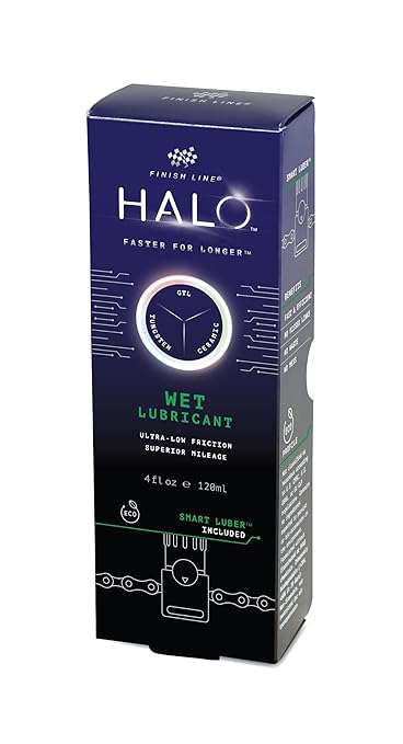 Halo Wax Bike Chain Lubricant | Premium Bicycle Care for Extended Drivetrain Performance Efficiency | Bottle with Smart Luber, 4 fl oz / 120 ml