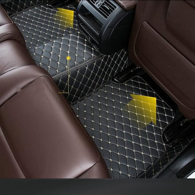 Car Floor Mats Automotive Floor Mats Vehicle Specific All Weather Protection Custom Compatible with Most of 98% Cars SUVs (Purple and Black)