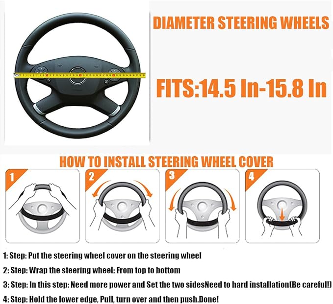 Steering Wheel Cover, Car Silicone Steering Wheel Protector, Anti-Slip Soft Odorless Wheel Covers, Universal 14-15 Inch Steering Wheel, Automotive Interior Accessories (Red)