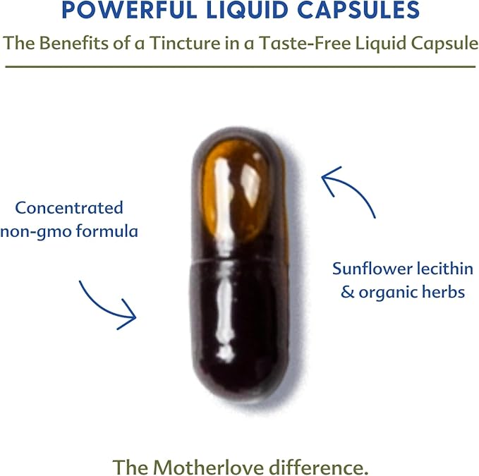 Motherlove More Milk Moringa (180 Liquid caps) Moringa-Based Lactation Supplement to Support Breast Milk Supply—Non-GMO, Organic Herbs, Vegan, Kosher