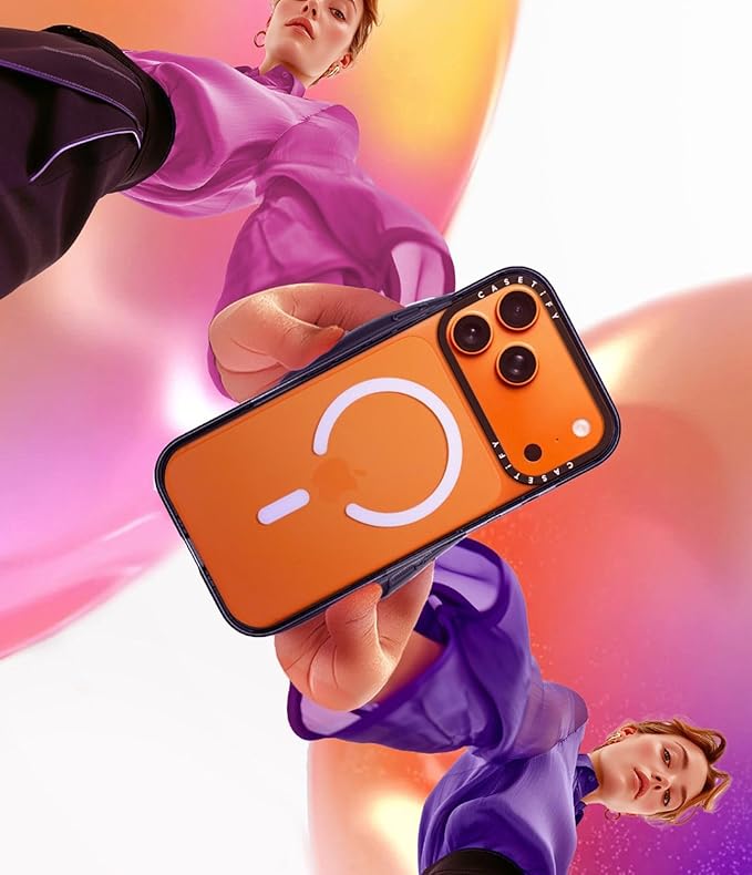 CASETiFY Impact iPhone 17 Pro Case [Slim/Compatible with Magsafe / 8.2 ft. 4X Military Grade Drop Protection] - Lost in Love - Clear Black
