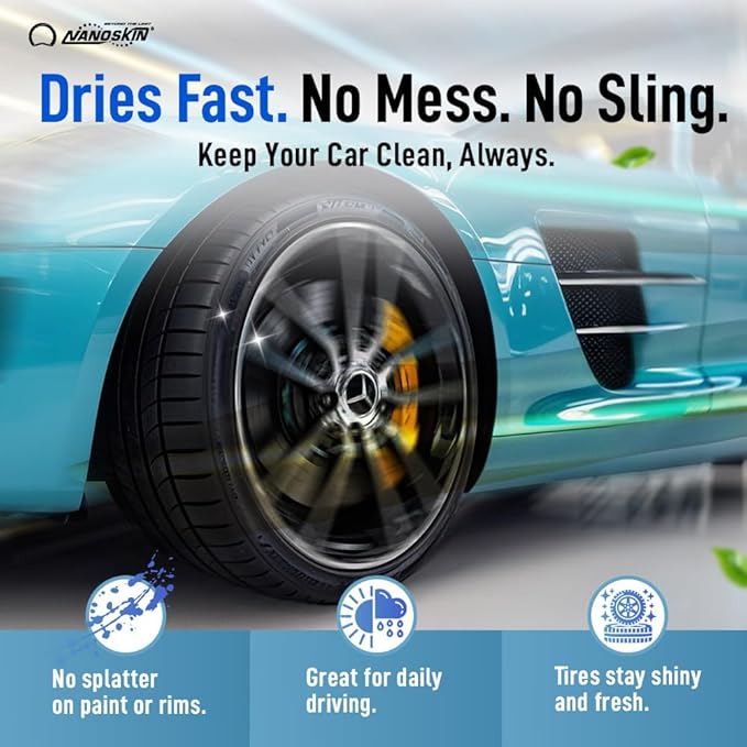 Nanoskin WET LOOK All Season Dressing 55 Gallons -Exterior Rubber & Plastic Solvent Based Dressing for Car Detailing | Produces a Deep, Rich, Long lasting shine | Safe For Cars Trucks, Motorcycles, RV