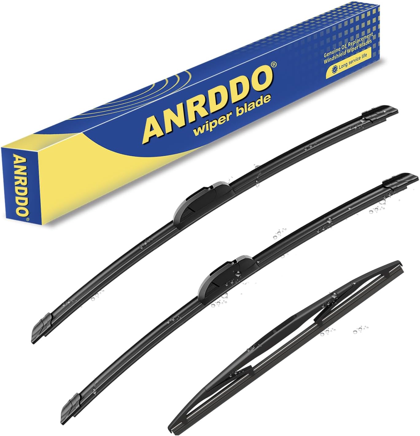 3 wipers Replacement for 2019 2020 2021 Infiniti QX50 Original Equipment Windshield Wiper Blades Set 26"+18"+12" (Set of 3) U/J HOOK