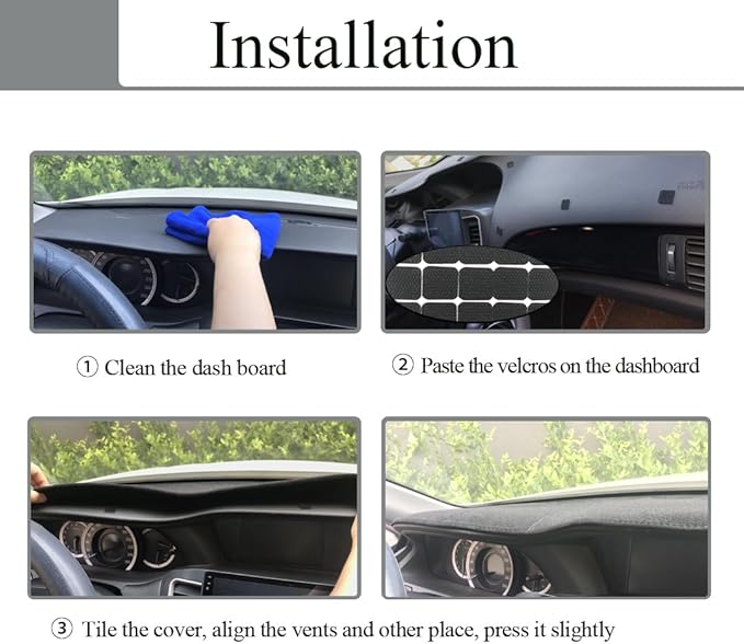 Dash Cover Dashboard Cover Mat Fit for 1981-1991 Chevrolet Chevy C/K/R/V Series Blazer,GMC C/K/R/V Series Jimmy (Dark Gray)