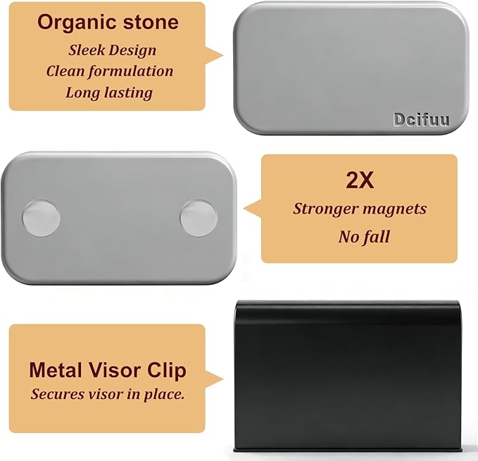 Car Air Freshener - Stone Air Freshener - Car Odor Eliminator - Long Lasting Scent - Car Scent - VISOR CLIP INCLUDED (Cabana)