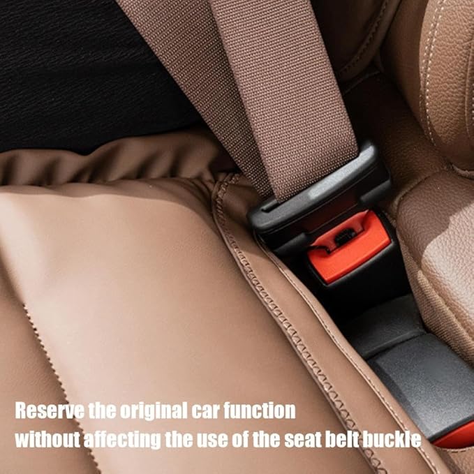 Skin-Friendly & Dirt-Repellent Leather Seat Cushions, 2026 Car Seat Cushion for Driving, 1.57" Thick Comfort Seat Protector, Universal Non-Slip Memory Foam Pad for Car (White, Backrest Cushion)