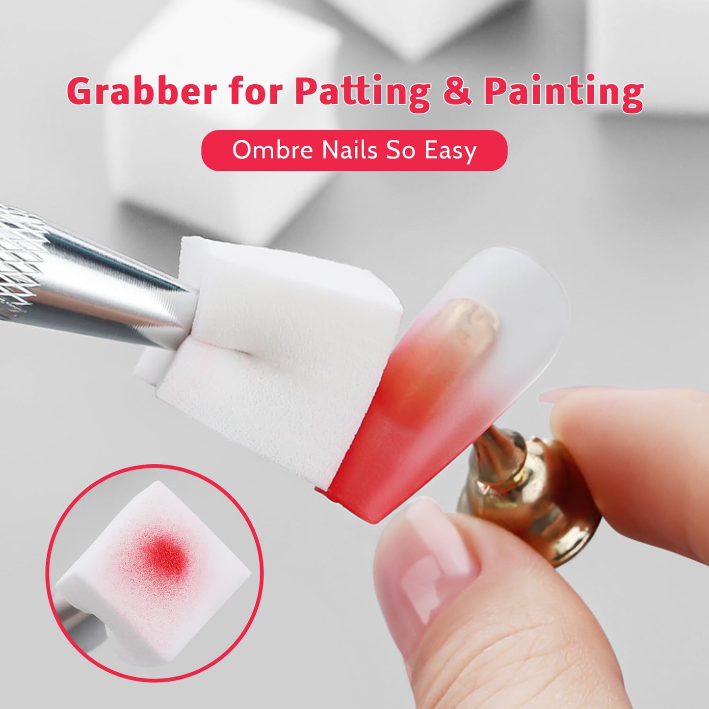 Sponge Pat Paint Nail Gel, 9 Colors Ombre Nails Gradient Gel Nail Blush Blooming Aura Nails Drawing Stripper Floral Painting Nail Art, No Wipe, UV/LED Curing (9 Colors H)
