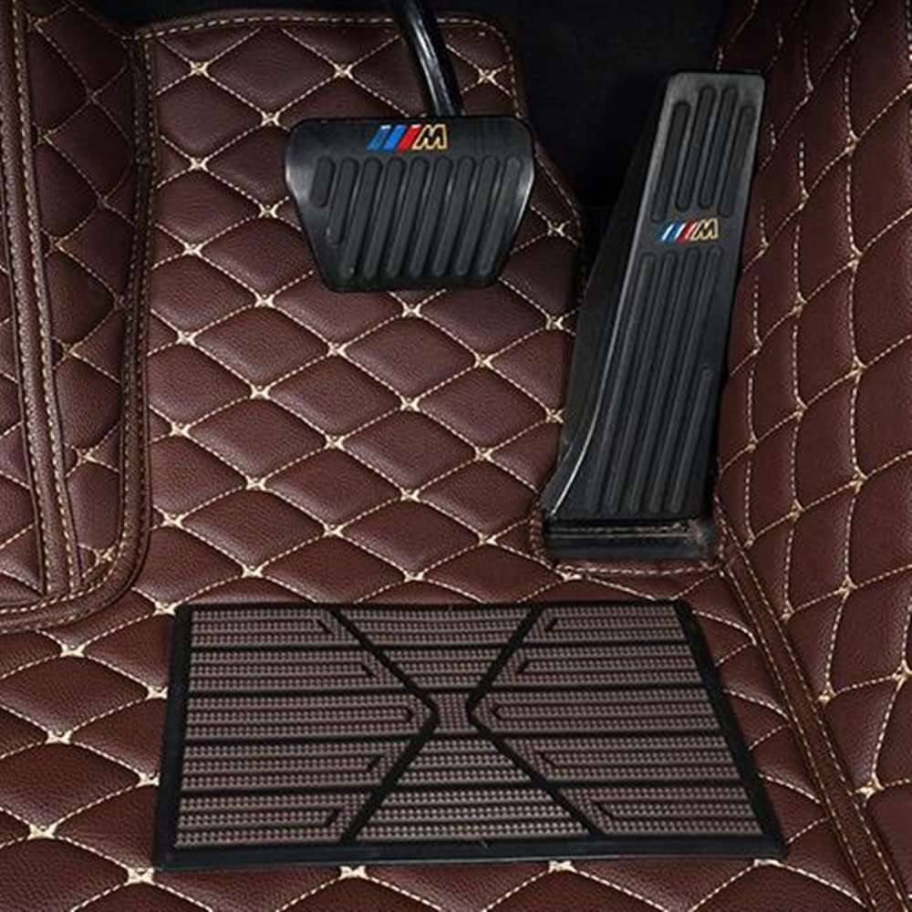 Custom All-Weather Protection Luxury Leather Floor Mats for Cars SUVs Trucks According Anti-Slip Leather Floor mats ﻿ (7,Red)