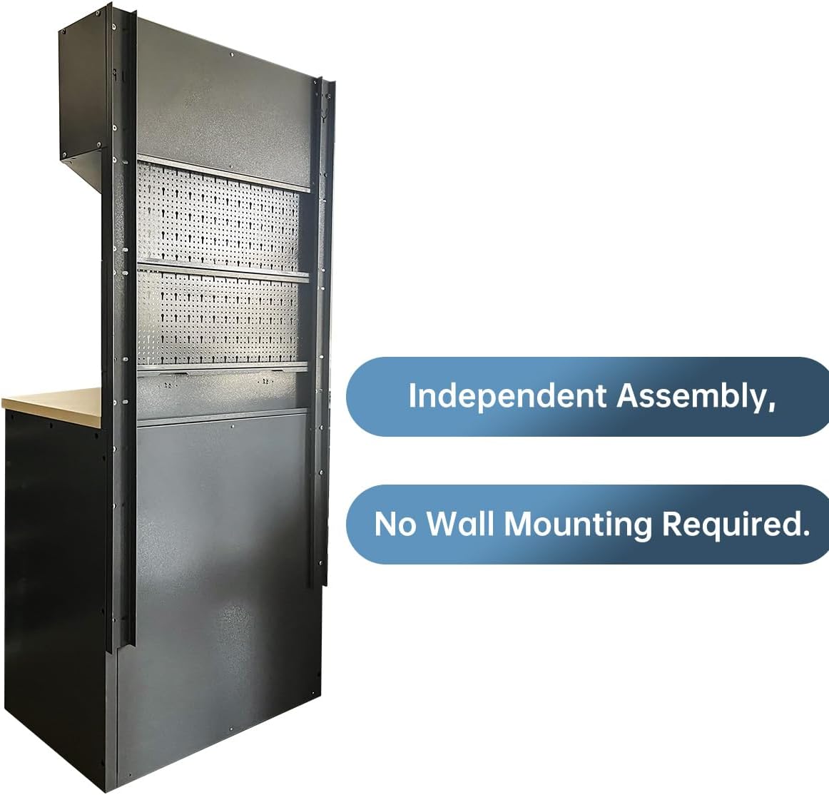 JZD Metal Garage Cabinet Set, Heavy Duty, Tool Cabinets with Drawers, for Workshop Utility Room, No Wall Mounting Needed