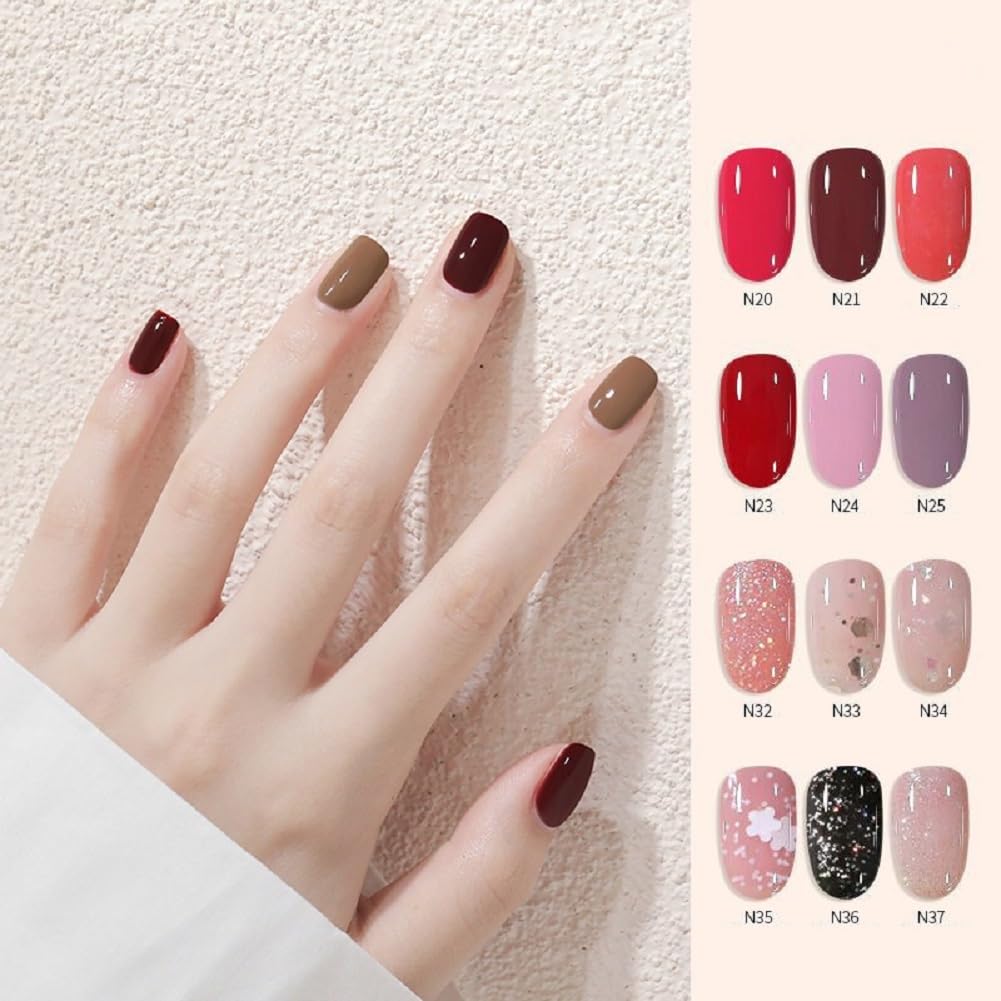 Nail Polish set - Nail Lacquer Quick Dry, Full Size, Vibrant, Colorful, Trendy, Glitter, Glossy, Metallic, Matte Nail Art Nail Shades (N38 Grape smoothie, 52g)