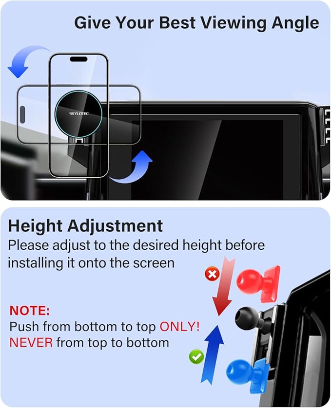 Phone Holder for Lexus RX350 RX350L RX450h RX450hL 2020-2022 Accessories 8-Inch Screen, Car Magnetic Phone Mount for MagSafe, Strong Magnets Fast Wireless Charger Phone Base(Not Fit 12.3-Inch)