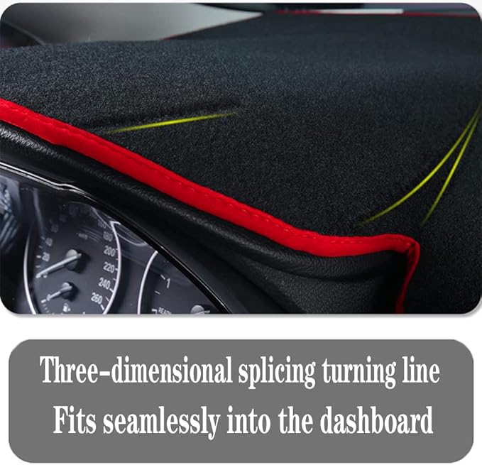 Dashbaord Covers for Chevy Silverado 2014-2018,Polyester Dash Board Covers mat,Interior Dashboard Protecter Cover,Car Dashboard Covers Pads,Red
