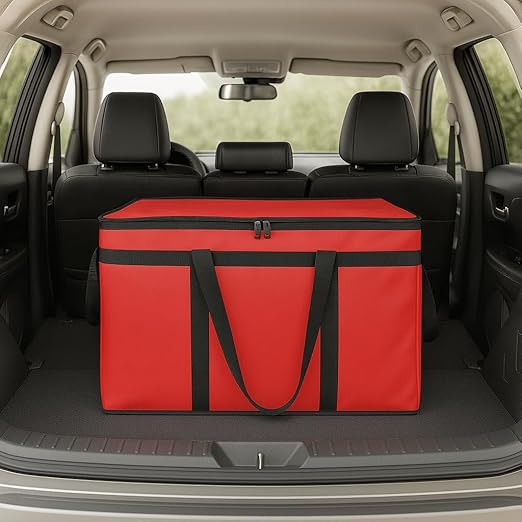 Bodaon Large 3-Pack Insulated Food Delivery Bag with hard bottom, XXXL Pizza Cooler Bags, Rideshare Delivery Bag, Thermal Cold/Hot Styrofoam Carrier for Travel/Shopping/Catering/Car