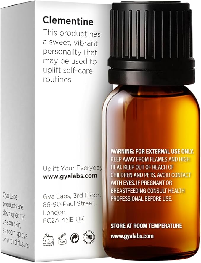 100% Pure Clementine Essential Oil - 0.34 Fl Oz - Clementine Oil for Hair, Skin, Diffuser, Aromatherapy & DIY Candle Making Scent