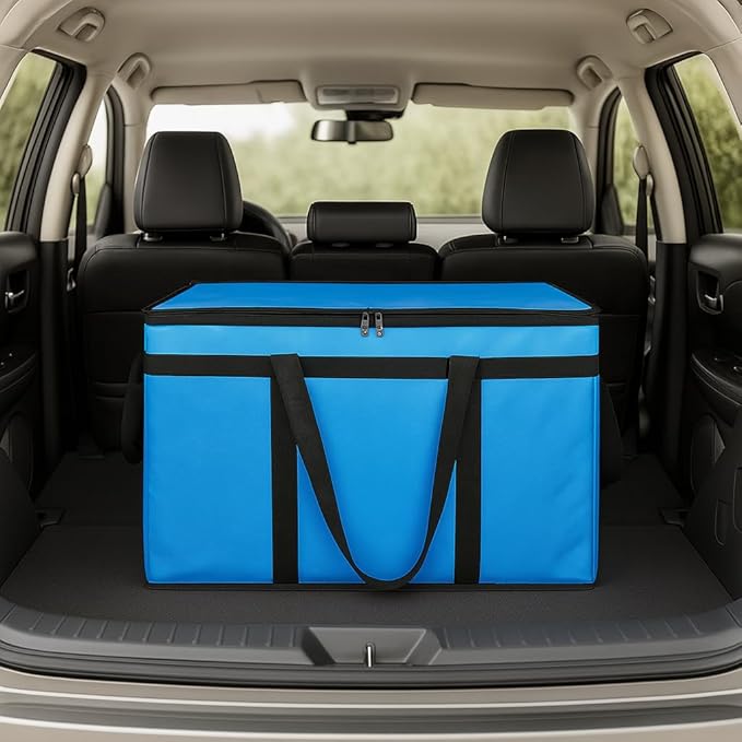 Bodaon Large 2-Pack Insulated Food Delivery Bag With Hard Bottom, XXXL Grocery Shopping/Catering bag, Bags, Rideshare Delivery Bag, Cold/Hot Styrofoam Carrier for Travel/Car