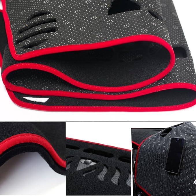 Dashboard Covers Mat for Jeep Renegade 2015-2022,Dash Protecter Cover,Polyester Car Dash Board Cover,Car Dash Board Cover Pad,Red