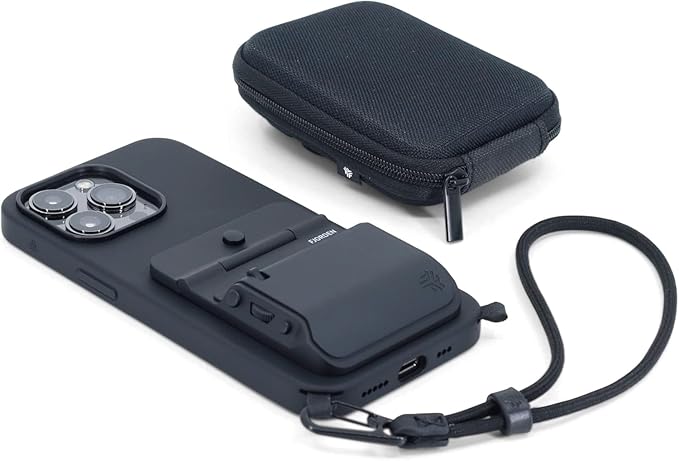FJORDEN Pro Bundle for iPhone 16 Pro Max - Includes Fjorden Camera Grip, (MagSafe Compatible) iPhone Case, Black Rope Strap & Carry Case - Shoot Like A Pro with Your iPhone