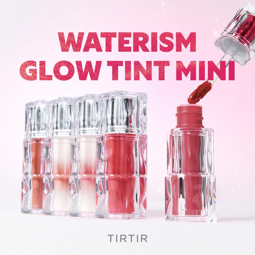 TIRTIR [*Mini Size Waterism Tinted Lip Gloss #27 Muty Rose, 0.06 Fl Oz – Kiss Ready Lipgloss, 12H Long Lasting Non Sticky Natural Tinted Glow Korean Multiuse Cheek and Lip Tint for Women gift