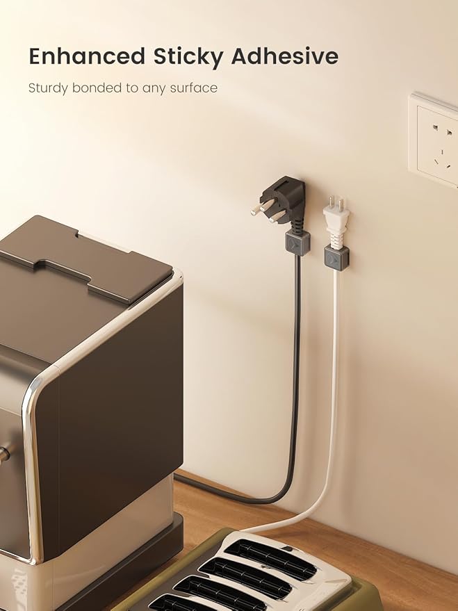 Magnetic Cord Organizer, 8 Pack Adhesive Charging Cable Clips Holder for Nightstand, Easy Secure Cord Keeper Cable Clips Wire Management for Phone, Home, Office, Desk| Universal Fit| Strong Magnet