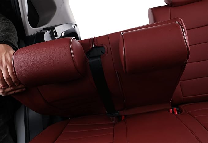 EKR Rav4 Seat Covers Custom Fit for Toyota Rav4 (Hybrid) Woodland/Limited 2026, Leather Car Seat Cover Full Set for SUV,Faux Leather(Burgundy)