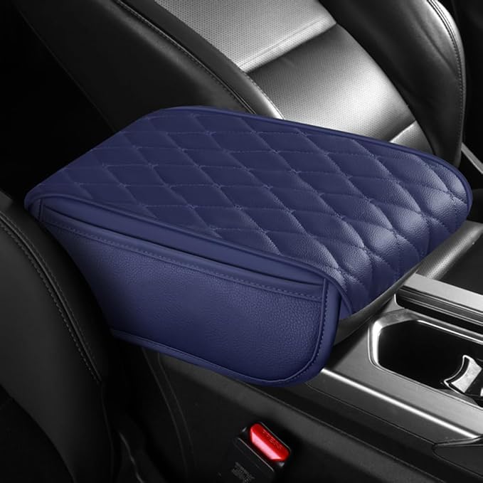 Universal Car Armrest Pad for Lexus RX|RX AL30 AL20 AL10 XU30 RX 450 350 200 270 Leather Armrest Box Center Console Cover Pad Waterproof Arm Rest Protector Decor Accessories,Blue01, normal