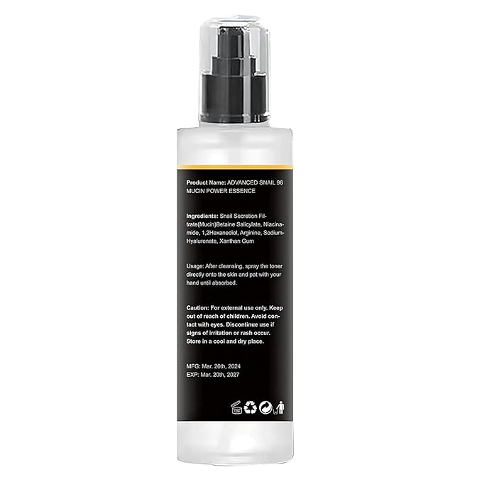 Snail Mucin 96% Power Essence (100ml) - Hydrating & Repairing Facial Serum for All Skin Types. Korean Skincare. deeply hydrates and repairs all skin types.