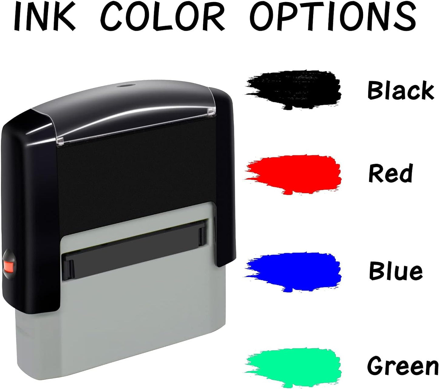 Personalized Stamp (47 x 18mm -4 Lines)- Custom Self Inking Rubber Stamps- Return Custom Address Stamp (Red)